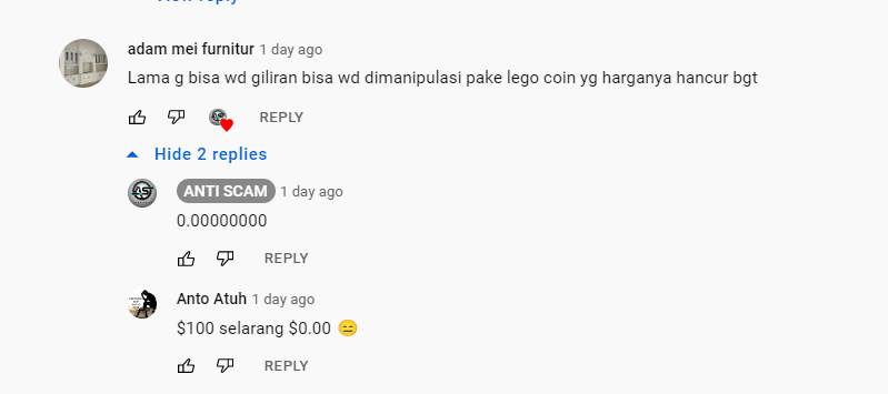 Member ATG Kecewa Karena di Alihkan ke Lego Coin