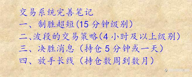 汇市做交易需要完善的几个交易系统!