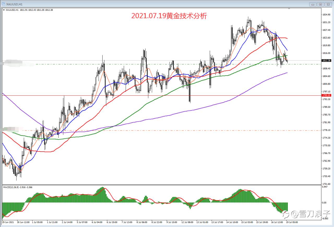 2021.07.19黄金技术分析
