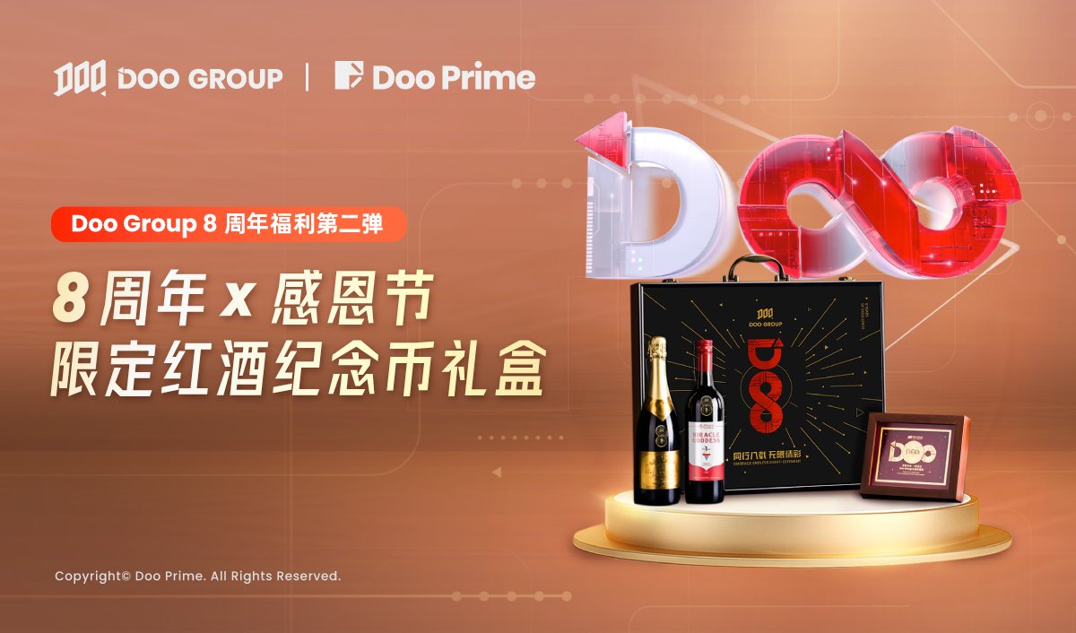限定活动 | Doo Group 8 周年福利第二弹 ：8周年 x 感恩节限定红酒纪念币礼盒开始兑换！