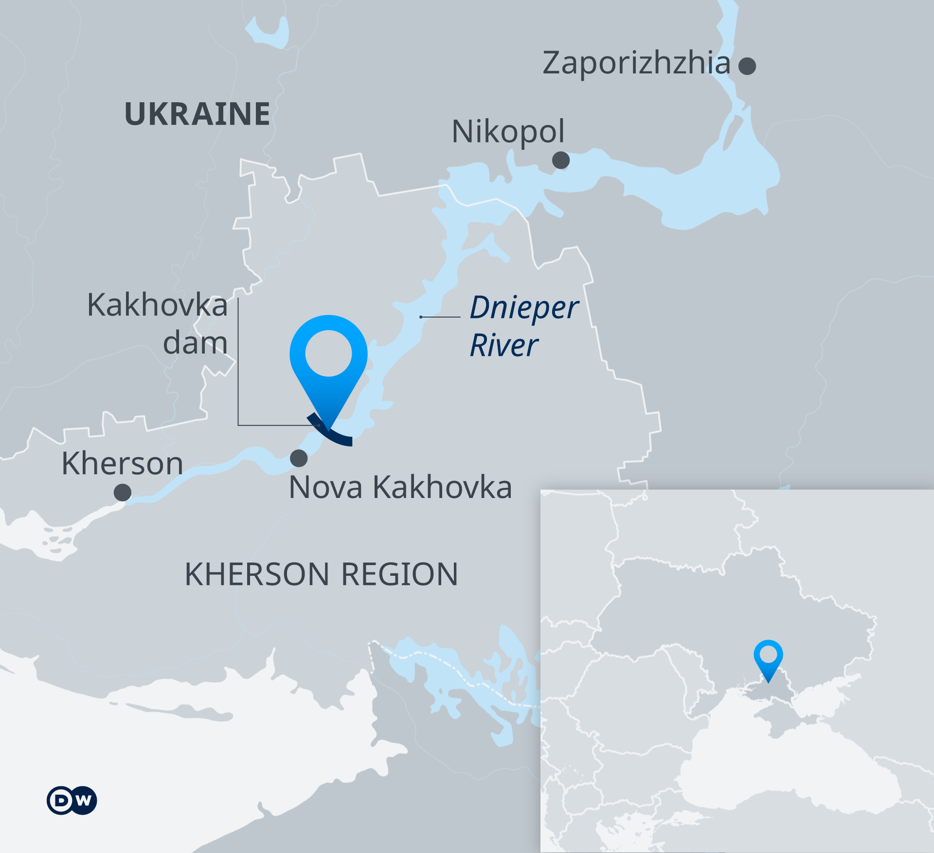 Thêm thành phố ở Kherson thông báo di tản người dân
